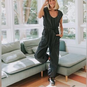 NWT Free People Movement Fly By Night Black Women's Onsie